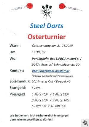Steeldart Turnier - PBC Arnstorf e.V.